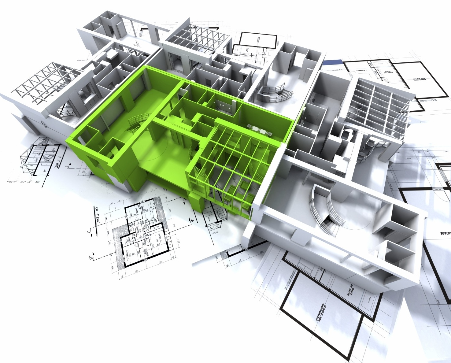 Cad architectural details for commercial